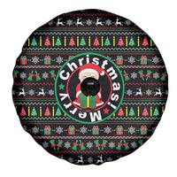 Gift For Merry Christmas Spare Tire Cover with Santa Claus and Holiday Icons Pattern - Wonder Print Shop