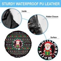 Gift For Merry Christmas Spare Tire Cover with Santa Claus and Holiday Icons Pattern - Wonder Print Shop