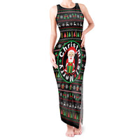 Gift For Merry Christmas Tank Maxi Dress with Santa Claus and Holiday Icons Pattern - Wonder Print Shop