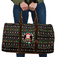 Gift For Merry Christmas Travel Bag with Santa Claus and Holiday Icons Pattern - Wonder Print Shop