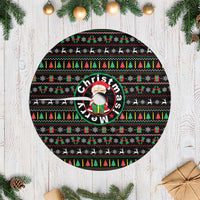 Gift For Merry Christmas Tree Skirt with Santa Claus and Holiday Icons Pattern - Wonder Print Shop