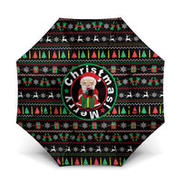 Gift For Merry Christmas Umbrella with Santa Claus and Holiday Icons Pattern - Wonder Print Shop