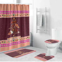 Christmas Cookie Bathroom Set with Gingerbread Tree Candy Ornaments and Sweet Treat Pattern - Wonder Print Shop