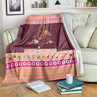 Christmas Cookie Blanket with Gingerbread Tree Candy Ornaments and Sweet Treat Pattern - Wonder Print Shop