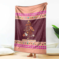 Christmas Cookie Blanket with Gingerbread Tree Candy Ornaments and Sweet Treat Pattern - Wonder Print Shop