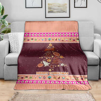 Christmas Cookie Blanket with Gingerbread Tree Candy Ornaments and Sweet Treat Pattern - Wonder Print Shop