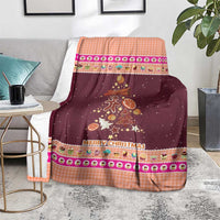 Christmas Cookie Blanket with Gingerbread Tree Candy Ornaments and Sweet Treat Pattern - Wonder Print Shop