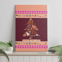 Christmas Cookie Canvas Wall Art with Gingerbread Tree Candy Ornaments and Sweet Treat Pattern - Wonder Print Shop