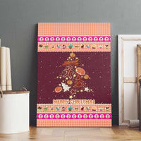 Christmas Cookie Canvas Wall Art with Gingerbread Tree Candy Ornaments and Sweet Treat Pattern - Wonder Print Shop