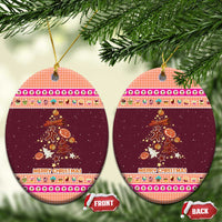 Christmas Cookie Ceramic Ornament with Gingerbread Tree Candy Ornaments and Sweet Treat Pattern - Wonder Print Shop