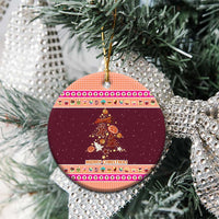 Christmas Cookie Ceramic Ornament with Gingerbread Tree Candy Ornaments and Sweet Treat Pattern - Wonder Print Shop