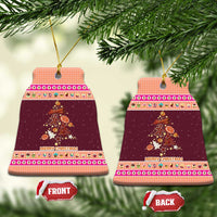 Christmas Cookie Ceramic Ornament with Gingerbread Tree Candy Ornaments and Sweet Treat Pattern - Wonder Print Shop