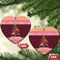 Christmas Cookie Ceramic Ornament with Gingerbread Tree Candy Ornaments and Sweet Treat Pattern - Wonder Print Shop