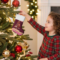 Christmas Cookie Christmas Stocking with Gingerbread Tree Candy Ornaments and Sweet Treat Pattern - Wonder Print Shop
