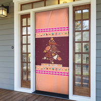 Christmas Cookie Door Cover with Gingerbread Tree Candy Ornaments and Sweet Treat Pattern - Wonder Print Shop