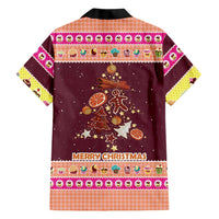 Christmas Cookie Family Matching Long Sleeve Bodycon Dress and Hawaiian Shirt with Gingerbread Tree Candy Ornaments and Sweet Treat Pattern - Wonder Print Shop