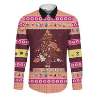 Christmas Cookie Family Matching Long Sleeve Bodycon Dress and Hawaiian Shirt with Gingerbread Tree Candy Ornaments and Sweet Treat Pattern - Wonder Print Shop