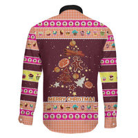 Christmas Cookie Family Matching Long Sleeve Bodycon Dress and Hawaiian Shirt with Gingerbread Tree Candy Ornaments and Sweet Treat Pattern - Wonder Print Shop