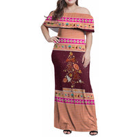 Christmas Cookie Family Matching Off Shoulder Maxi Dress and Hawaiian Shirt with Gingerbread Tree Candy Ornaments and Sweet Treat Pattern - Wonder Print Shop