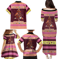 Christmas Cookie Family Matching Puletasi and Hawaiian Shirt with Gingerbread Tree Candy Ornaments and Sweet Treat Pattern - Wonder Print Shop