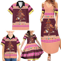 Christmas Cookie Family Matching Summer Maxi Dress and Hawaiian Shirt with Gingerbread Tree Candy Ornaments and Sweet Treat Pattern - Wonder Print Shop