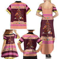 Christmas Cookie Family Matching Summer Maxi Dress and Hawaiian Shirt with Gingerbread Tree Candy Ornaments and Sweet Treat Pattern - Wonder Print Shop