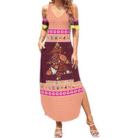 Christmas Cookie Family Matching Summer Maxi Dress and Hawaiian Shirt with Gingerbread Tree Candy Ornaments and Sweet Treat Pattern - Wonder Print Shop