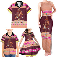 Christmas Cookie Family Matching Tank Maxi Dress and Hawaiian Shirt with Gingerbread Tree Candy Ornaments and Sweet Treat Pattern - Wonder Print Shop