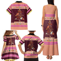 Christmas Cookie Family Matching Tank Maxi Dress and Hawaiian Shirt with Gingerbread Tree Candy Ornaments and Sweet Treat Pattern - Wonder Print Shop