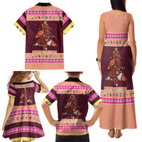 Christmas Cookie Family Matching Tank Maxi Dress and Hawaiian Shirt with Gingerbread Tree Candy Ornaments and Sweet Treat Pattern - Wonder Print Shop
