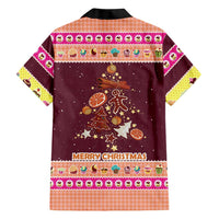 Christmas Cookie Hawaiian Shirt with Gingerbread Tree Candy Ornaments and Sweet Treat Pattern - Wonder Print Shop