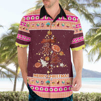 Christmas Cookie Hawaiian Shirt with Gingerbread Tree Candy Ornaments and Sweet Treat Pattern - Wonder Print Shop
