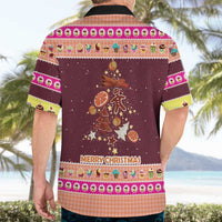 Christmas Cookie Hawaiian Shirt with Gingerbread Tree Candy Ornaments and Sweet Treat Pattern - Wonder Print Shop