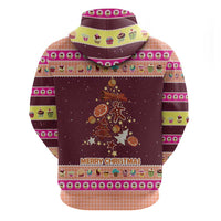 Christmas Cookie Hoodie with Gingerbread Tree Candy Ornaments and Sweet Treat Pattern - Wonder Print Shop