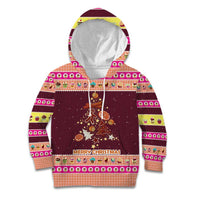 Christmas Cookie Kid Hoodie with Gingerbread Tree Candy Ornaments and Sweet Treat Pattern - Wonder Print Shop