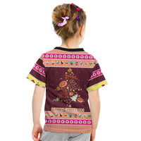 Christmas Cookie Kid T Shirt with Gingerbread Tree Candy Ornaments and Sweet Treat Pattern - Wonder Print Shop
