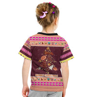 Christmas Cookie Kid T Shirt with Gingerbread Tree Candy Ornaments and Sweet Treat Pattern - Wonder Print Shop