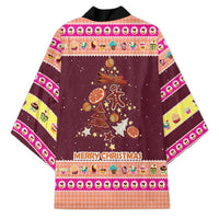 Christmas Cookie Kimono with Gingerbread Tree Candy Ornaments and Sweet Treat Pattern - Wonder Print Shop