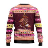 Christmas Cookie Ugly Christmas Sweater with Gingerbread Tree Candy Ornaments and Sweet Treat Pattern - Wonder Print Shop