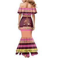 Christmas Cookie Mermaid Dress with Gingerbread Tree Candy Ornaments and Sweet Treat Pattern - Wonder Print Shop