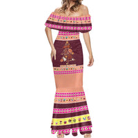 Christmas Cookie Mermaid Dress with Gingerbread Tree Candy Ornaments and Sweet Treat Pattern - Wonder Print Shop