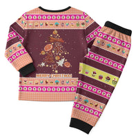 Christmas Cookie Christmas Pajama Set with Gingerbread Tree Candy Ornaments and Sweet Treat Pattern - Wonder Print Shop