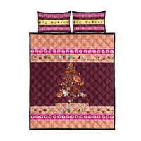 Christmas Cookie Quilt Bed Set with Gingerbread Tree Candy Ornaments and Sweet Treat Pattern - Wonder Print Shop
