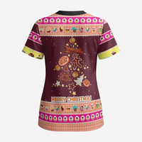 Christmas Cookie Scrub Top with Gingerbread Tree Candy Ornaments and Sweet Treat Pattern - Wonder Print Shop