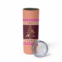 Christmas Cookie Skinny Tumbler with Gingerbread Tree Candy Ornaments and Sweet Treat Pattern - Wonder Print Shop