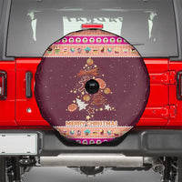 Christmas Cookie Spare Tire Cover with Gingerbread Tree Candy Ornaments and Sweet Treat Pattern - Wonder Print Shop