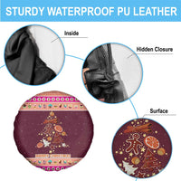 Christmas Cookie Spare Tire Cover with Gingerbread Tree Candy Ornaments and Sweet Treat Pattern - Wonder Print Shop