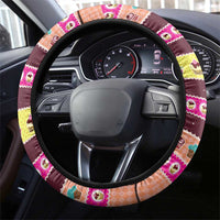 Christmas Cookie Steering Wheel Cover with Gingerbread Tree Candy Ornaments and Sweet Treat Pattern - Wonder Print Shop