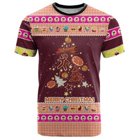 Christmas Cookie T Shirt with Gingerbread Tree Candy Ornaments and Sweet Treat Pattern - Wonder Print Shop