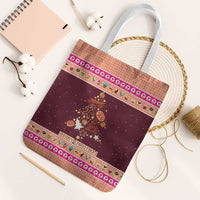 Christmas Cookie Tote Bag with Gingerbread Tree Candy Ornaments and Sweet Treat Pattern - Wonder Print Shop